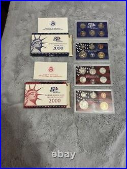 1999-2005 U. S. Mint Proof +Silver Proof Sets Gov Box Inc! No 2005 Base Proof