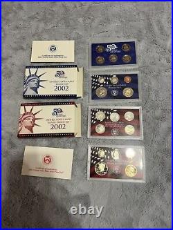 1999-2005 U. S. Mint Proof +Silver Proof Sets Gov Box Inc! No 2005 Base Proof