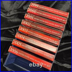 1999-2006 / U. S. Mint Silver Proof Coin Set / Box + Coa