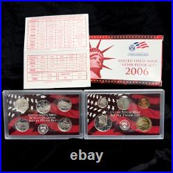 1999-2006 / U. S. Mint Silver Proof Coin Set / Box + Coa