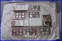 1999-2008 SILVER PROOF sets with all 109 coins, boxes & coa's. See actual pics