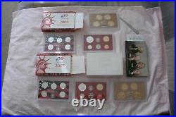1999-2008 SILVER PROOF sets with all 109 coins, boxes & coa's. See actual pics