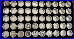 1999 2008 -S SILVER PROOF State Quarters and storage box. 50 Quarters
