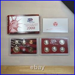 1999-2008 US Mint Silver Proof Sets with State Quarters US Mint Box & COA OGP