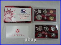 1999-2008 US Mint Silver S Proof Sets with State Quarters US Mint Box & COA OGP