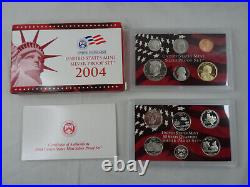 1999-2008 US Mint Silver S Proof Sets with State Quarters US Mint Box & COA OGP