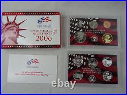 1999-2008 US Mint Silver S Proof Sets with State Quarters US Mint Box & COA OGP