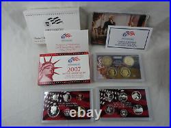 1999-2008 US Mint Silver S Proof Sets with State Quarters US Mint Box & COA OGP