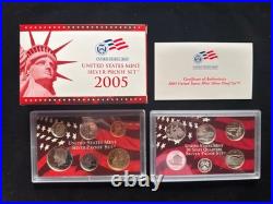 1999-2009 S Proof Set Run Box & COA 90% Silver US Mint 10 Sets 127 Coins 1999-2009 S Proof Set Run Box & COA 90% Silver US Mint 10 Sets 127 Coins