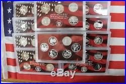 1999-2009 S Silver Proof Quarter Set Run No boxes or COA 56 coins