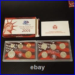 1999-2009 US Mint Silver Proof Sets With Original Boxes & COA 1999-2009 US Mint Silver Proof Sets With Original Boxes & COA