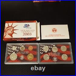 1999-2009 US Mint Silver Proof Sets With Original Boxes & COA 1999-2009 US Mint Silver Proof Sets With Original Boxes & COA