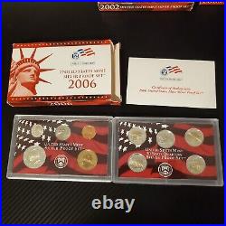 1999-2009 US Mint Silver Proof Sets With Original Boxes & COA 1999-2009 US Mint Silver Proof Sets With Original Boxes & COA