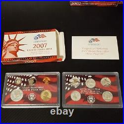 1999-2009 US Mint Silver Proof Sets With Original Boxes & COA 1999-2009 US Mint Silver Proof Sets With Original Boxes & COA
