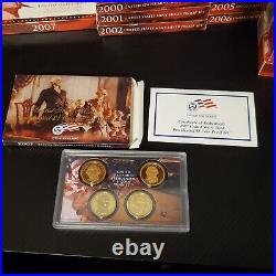 1999-2009 US Mint Silver Proof Sets With Original Boxes & COA 1999-2009 US Mint Silver Proof Sets With Original Boxes & COA