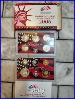 1999-2009 US Mint Silver S Proof Sets with State Quarters US Mint Box & COA 1999-2009 US Mint Silver S Proof Sets with State Quarters US Mint Box & COA