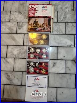 1999-2009 US Mint Silver S Proof Sets with State Quarters US Mint Box & COA 1999-2009 US Mint Silver S Proof Sets with State Quarters US Mint Box & COA