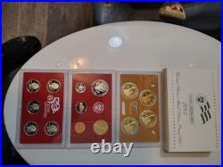 1999-2009 US Mint Silver S Proof Sets with State Quarters US Mint Box & COA