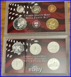 1999-2011 United States Mint Silver Proof Sets, 13 Sets, No Box/coa, See Photos 1999-2011 United States Mint Silver Proof Sets, 13 Sets, No Box/coa, See Photos