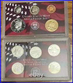 1999-2011 United States Mint Silver Proof Sets, 13 Sets, No Box/coa, See Photos 1999-2011 United States Mint Silver Proof Sets, 13 Sets, No Box/coa, See Photos