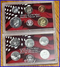 1999-2011 United States Mint Silver Proof Sets, 13 Sets, No Box/coa, See Photos 1999-2011 United States Mint Silver Proof Sets, 13 Sets, No Box/coa, See Photos