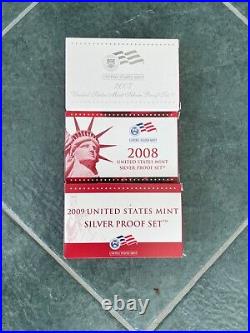 1999 2022 US Mint Silver Proof Sets with Boxes and COAs -24 Total