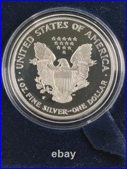 1999 P US Silver Proof Silver Eagle withUS Mint Box & COA