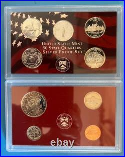 1999 S Complete U S Mint Silver Proof Set With Box And Coa 1.32 Oz. Of Silver
