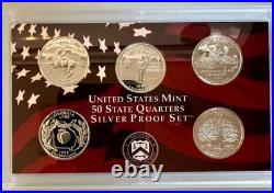 1999 S Complete U S Mint Silver Proof Set With Box And Coa 1.32 Oz. Of Silver