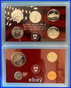 1999 S Complete U S Mint Silver Proof Set With Box And Coa 1.32 Oz. Of Silver