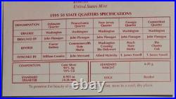 1999-S US Mint SILVER Proof Set With Original Box & COA 9 Coins Box Distressed