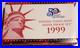 1999-S US Mint SILVER Proof Set With Original Box & COA 9 Coins Box Slightly Distr