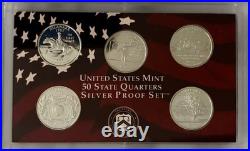 1999-S US Mint Silver Proof Set OGP COA & Box 9 Coins 90% United States