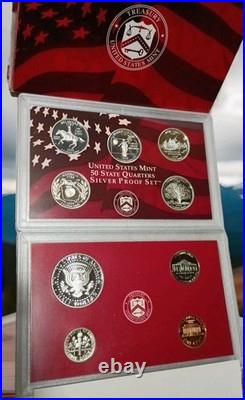 1999-S United States Mint Silver Proof 9 Coin Set with COA & Original Box(Nice)