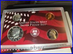 1999 UNITED STATES MINT SILVER PROOF SET w STATE QUARTERS ORIGINAL BOX With COA