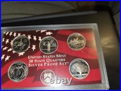 1999 UNITED STATES MINT SILVER PROOF SET w STATE QUARTERS ORIGINAL BOX With COA