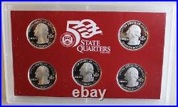 1999 thru 2003 S Proof Silver Quarters 25 Coins 5 Sets No Box No COA 90% Silver