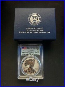 19xe 2019 S Enhanced Reverse Proof Silver Eagle With Box And Numbered Coa Pr69