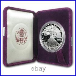 (1) 1987 S 1oz US American Silver Eagle $1 Dollar Proof Bullion Coin withBox & COA