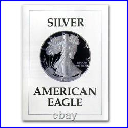 (1) 1987 S 1oz US American Silver Eagle $1 Dollar Proof Bullion Coin withBox & COA