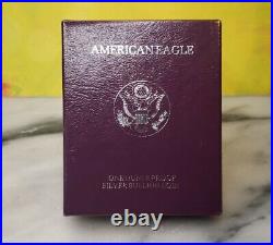 (1) 1991 S 1oz US American Silver Eagle $1 Dollar Proof Bullion Coin withBox Vtg