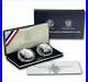 (1) 2000 US Leif Ericson $1 Dollar & 1K Kronur 2 Silver Proof Coin Set withBox&COA