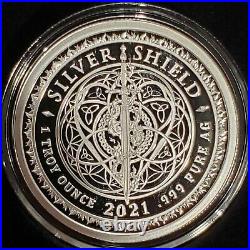 1 OZ. 999 Silver Shield Proof HERMETIC PRINCIPLES with COA & BOX Sacred Geometry11