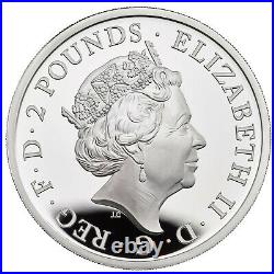 1 Ounce Silver Proof Britannia 2 Pounds UK 2021 GB Box CoA