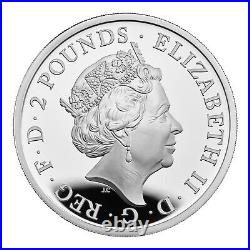 1 Ounce Silver Proof Britannia 2 Pounds UK 2022 GB Box CoA