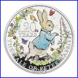 1 Ounce Silver Proof Colour 120 Years Peter Rabbit 2 Pounds UK 2022 GB Box CoA