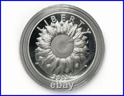 1 Oz Silver Coin 2025 Proof American Liberty Silver Medal With Box & COA