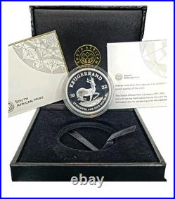 1 oz Silver 2022 South Africa Krugerrand Proof Coin with COA in Box Tough Date 1 oz Silver 2022 South Africa Krugerrand Proof Coin with COA in Box Tough Date