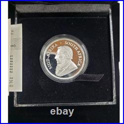 1 oz Silver 2022 South Africa Krugerrand Proof Coin with COA in Box Tough Date 1 oz Silver 2022 South Africa Krugerrand Proof Coin with COA in Box Tough Date