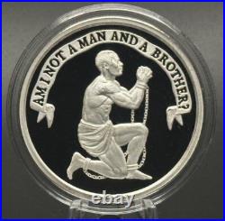 1 oz Silver Proof Am I Not A Man. 999 Pure Fine COA BOX 2023 Silver Shield